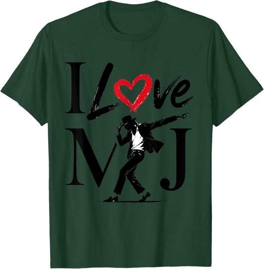 I Love MJ Shirt, I Heart MJ T-Shirt - T-Shirt | Forest