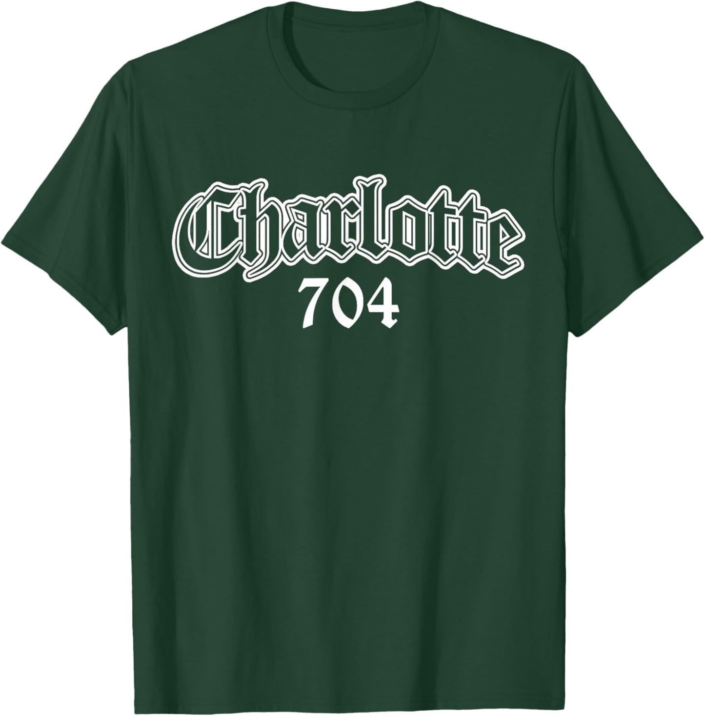 Charlotte North Carolina 704 T-Shirt - T-Shirt | Forest