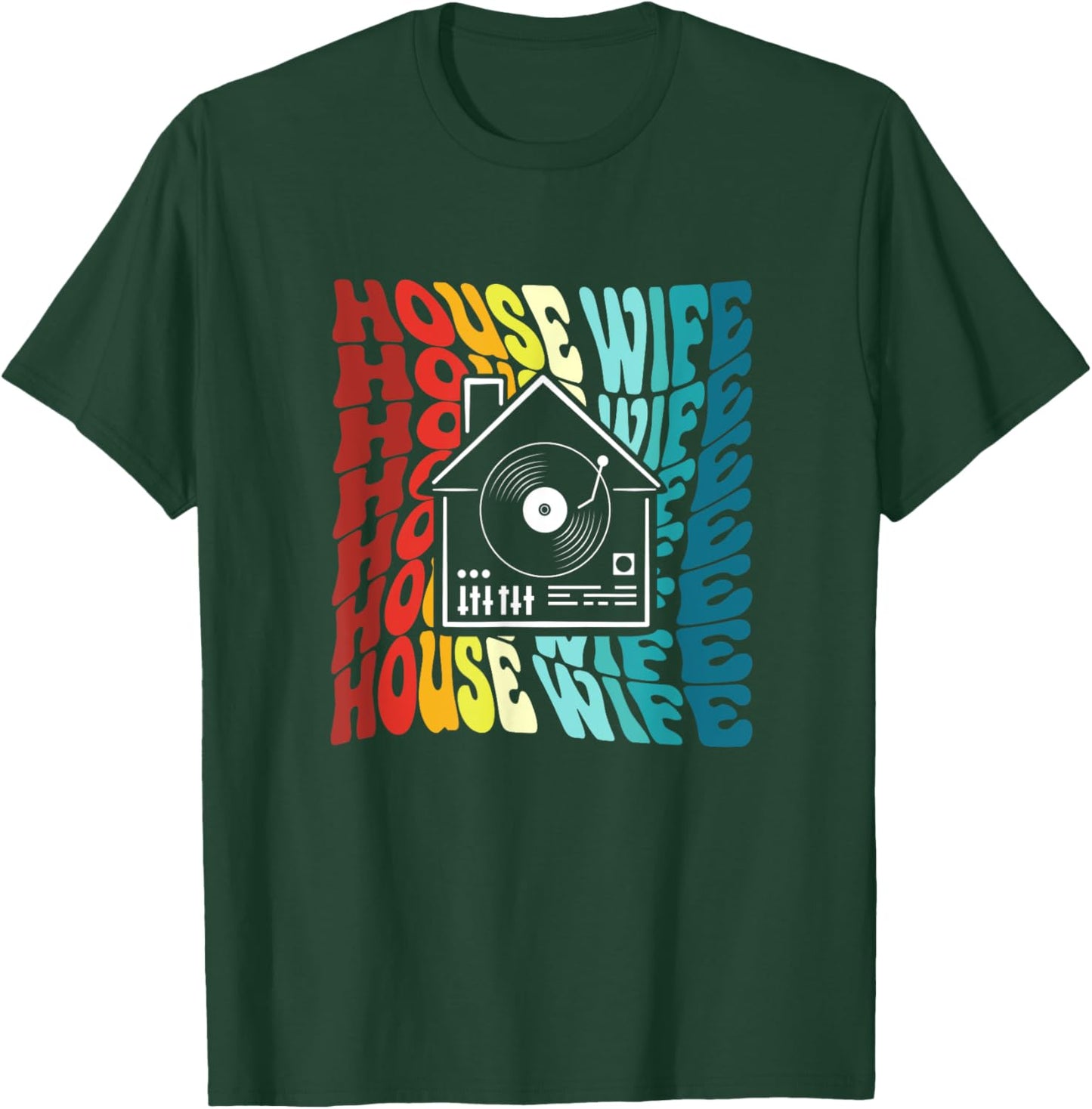 Retro House Wife Techno Rave Music Party Edm Dj T-Shirt - T-Shirt | Forest