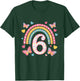 6. Geburtstag Regenbogen Schmetterlinge Herzen Geburtstags T-Shirt - T-Shirt | Forest