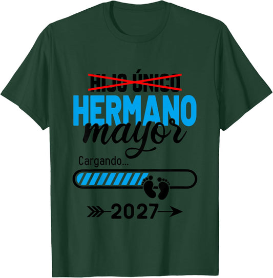 Kids Hijo Unico Hermano Mayor 2027, Big Brother Spanish T-Shirt - T-Shirt | Forest