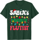 Santa's Favorite Flutist Santa Hat Flute Light Christmas T-Shirt - T-Shirt | Forest