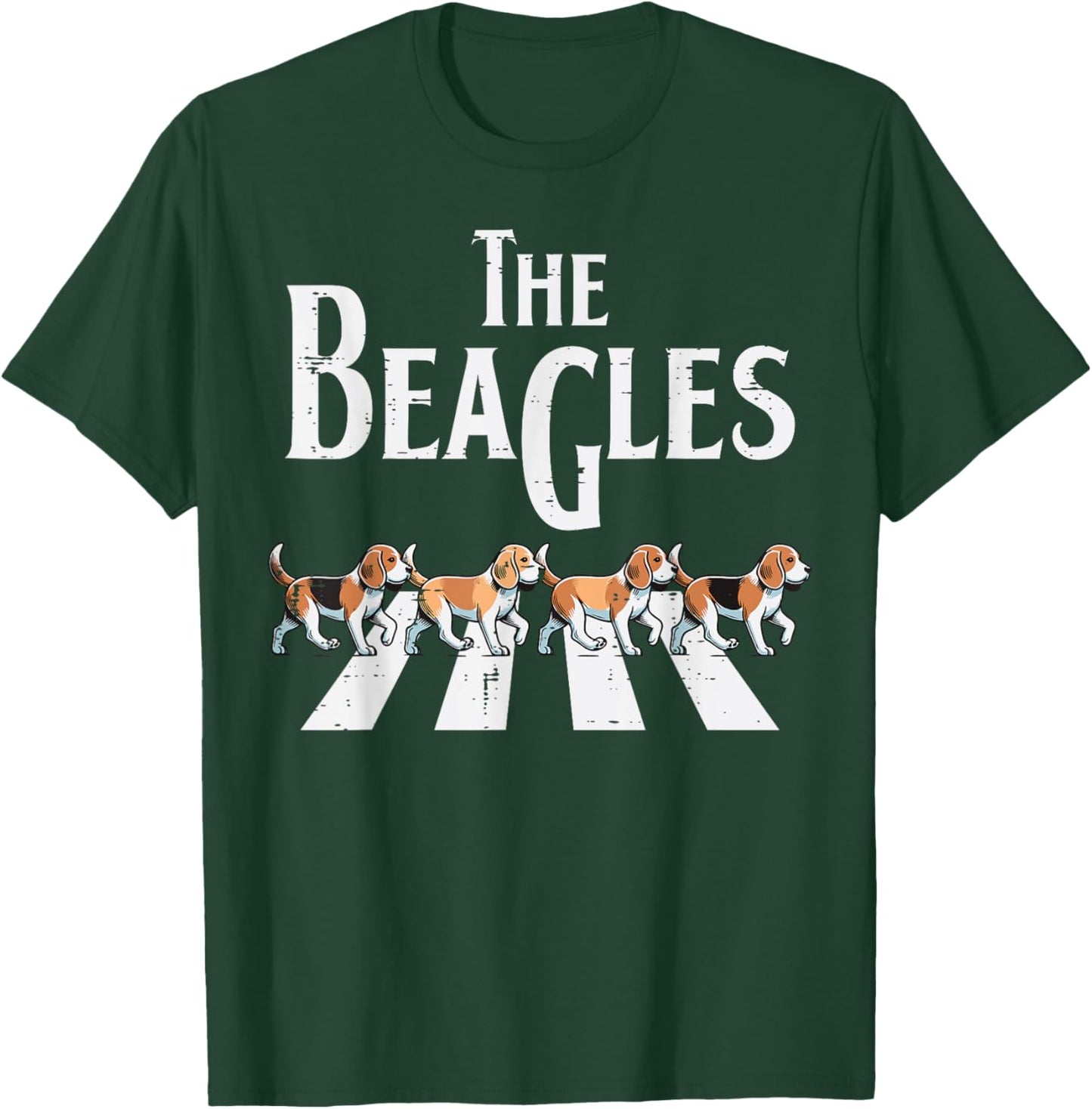 The Beagles Dogs Crossing Funny Saying Parody Men Women Kids T-Shirt - T-Shirt | Forest