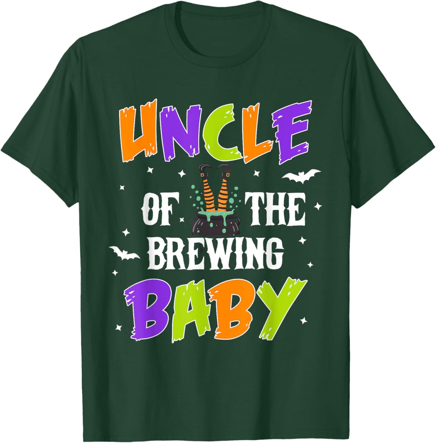 Uncle of the Brewing Baby Halloween Theme Baby Shower T-Shirt - T-Shirt | Forest