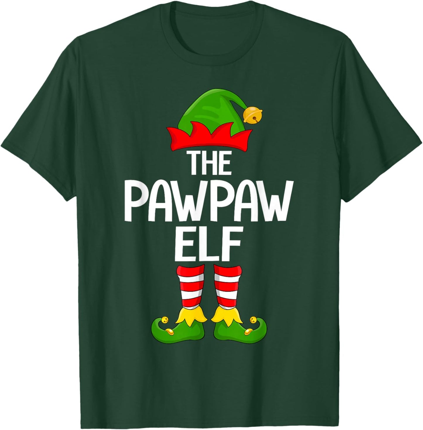 Pawpaw Elf Xmas Matching Family Elf Squad Christmas T-Shirt - T-Shirt | Forest