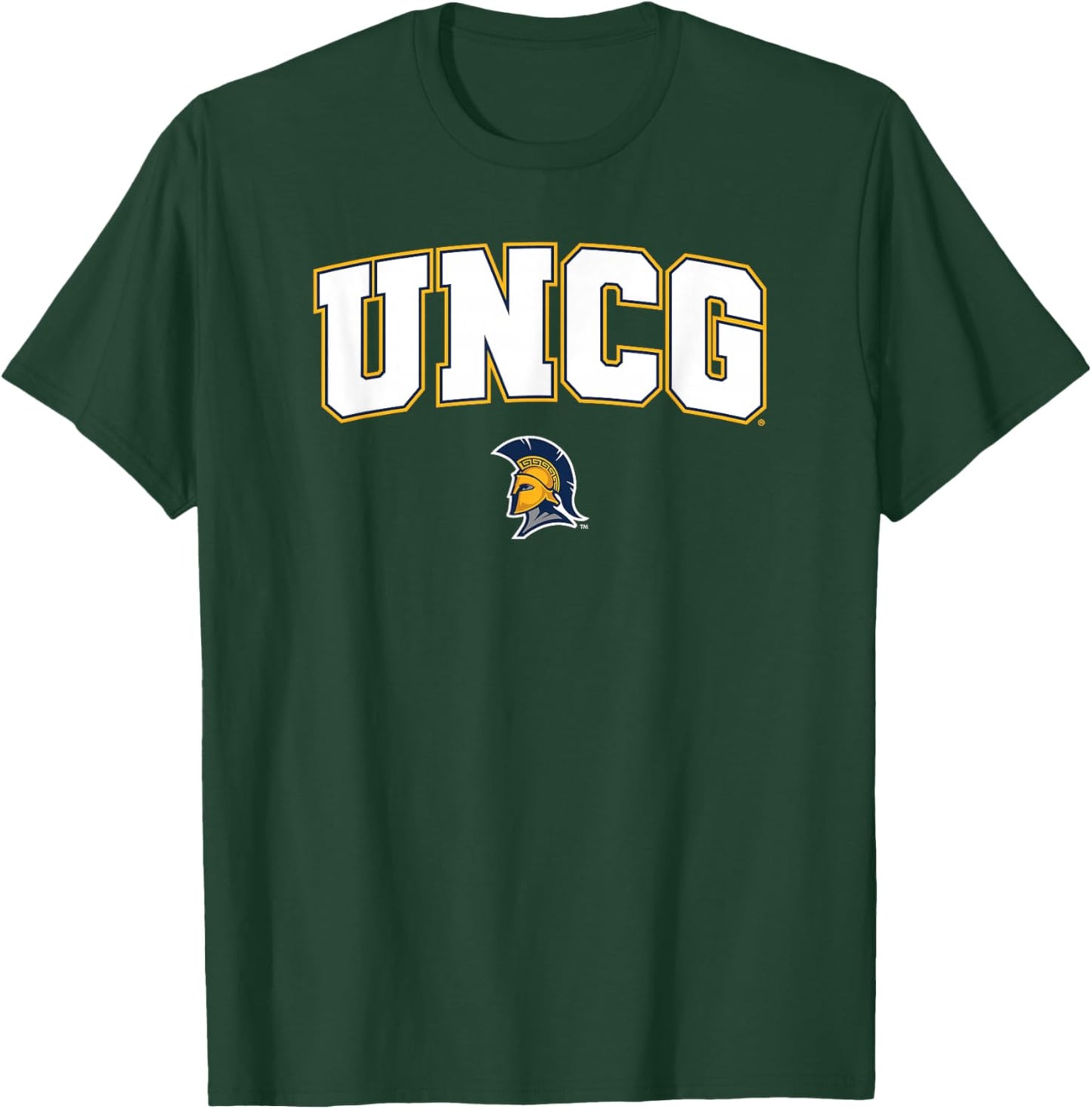 UNC Greensboro UNCG Spartans Arch Logo T-Shirt - T-Shirt | Forest