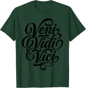 Veni Vidi Vici Phrase Latine Étudiant en Histoire Romaine T-Shirt - T-Shirt | Forest