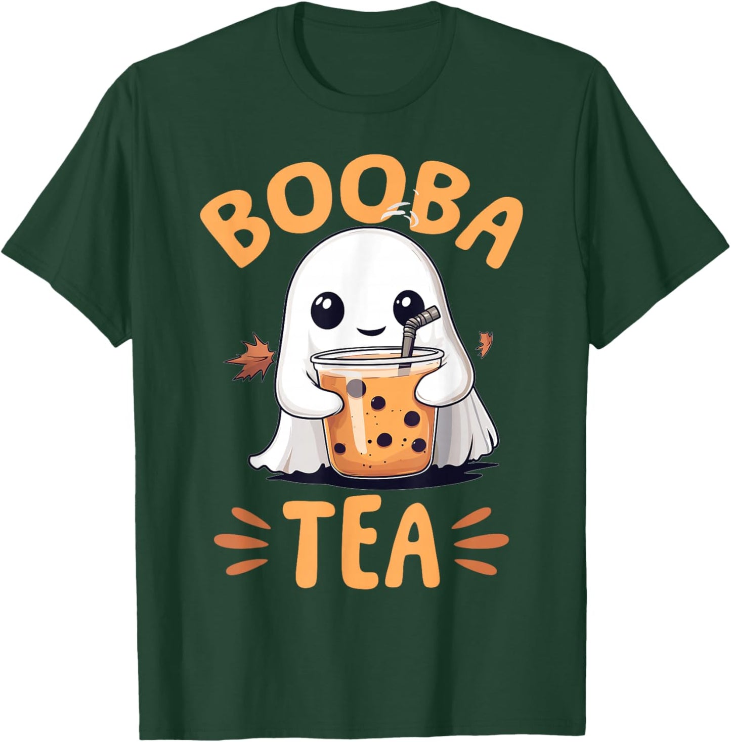 Funny Halloween Ghost Bubble Tea Booba Tea T-Shirt - T-Shirt | Forest
