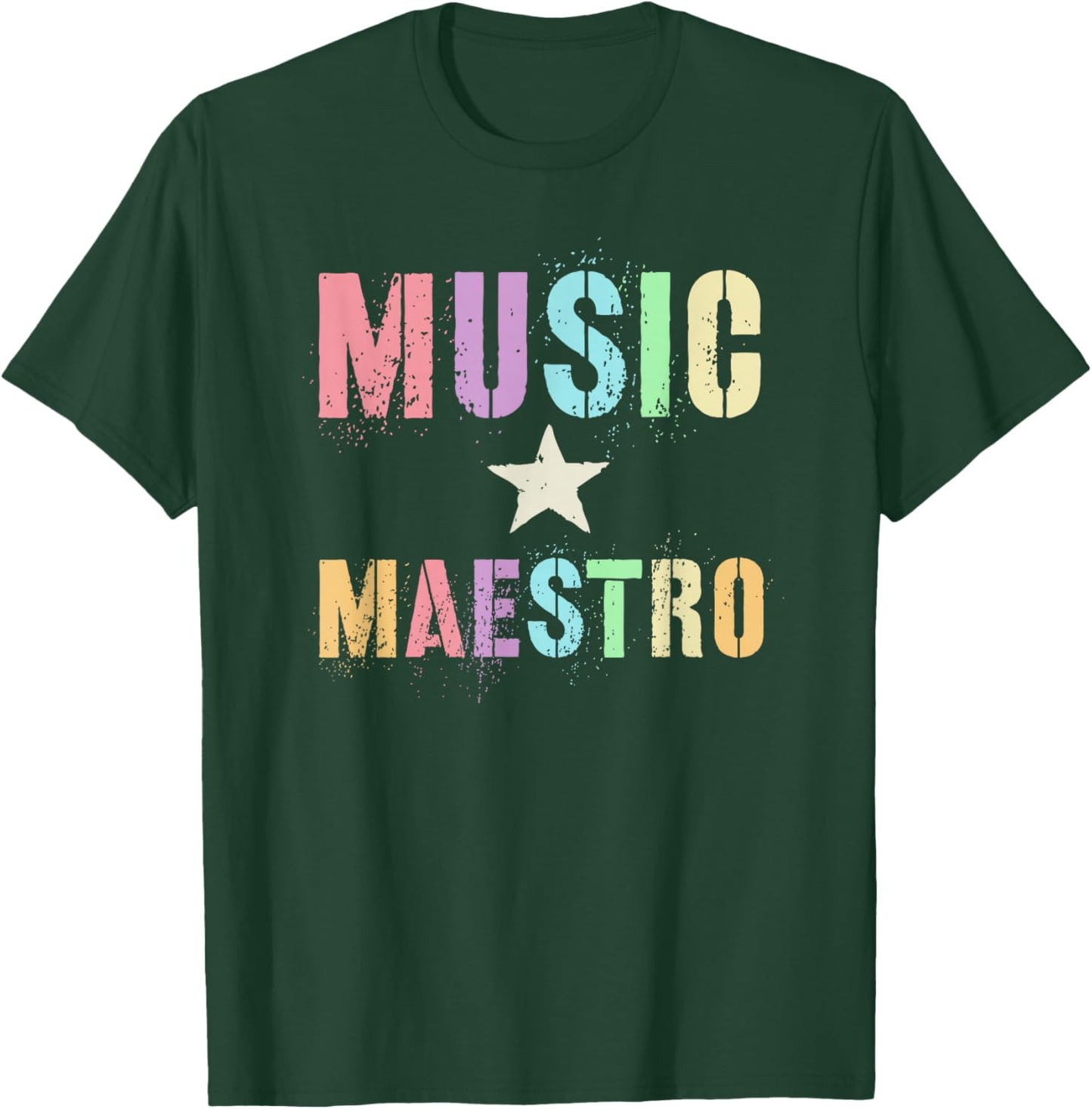 Vintage MUSIC MAESTRO Composer Teacher Musical Instrument T-Shirt - T-Shirt | Forest