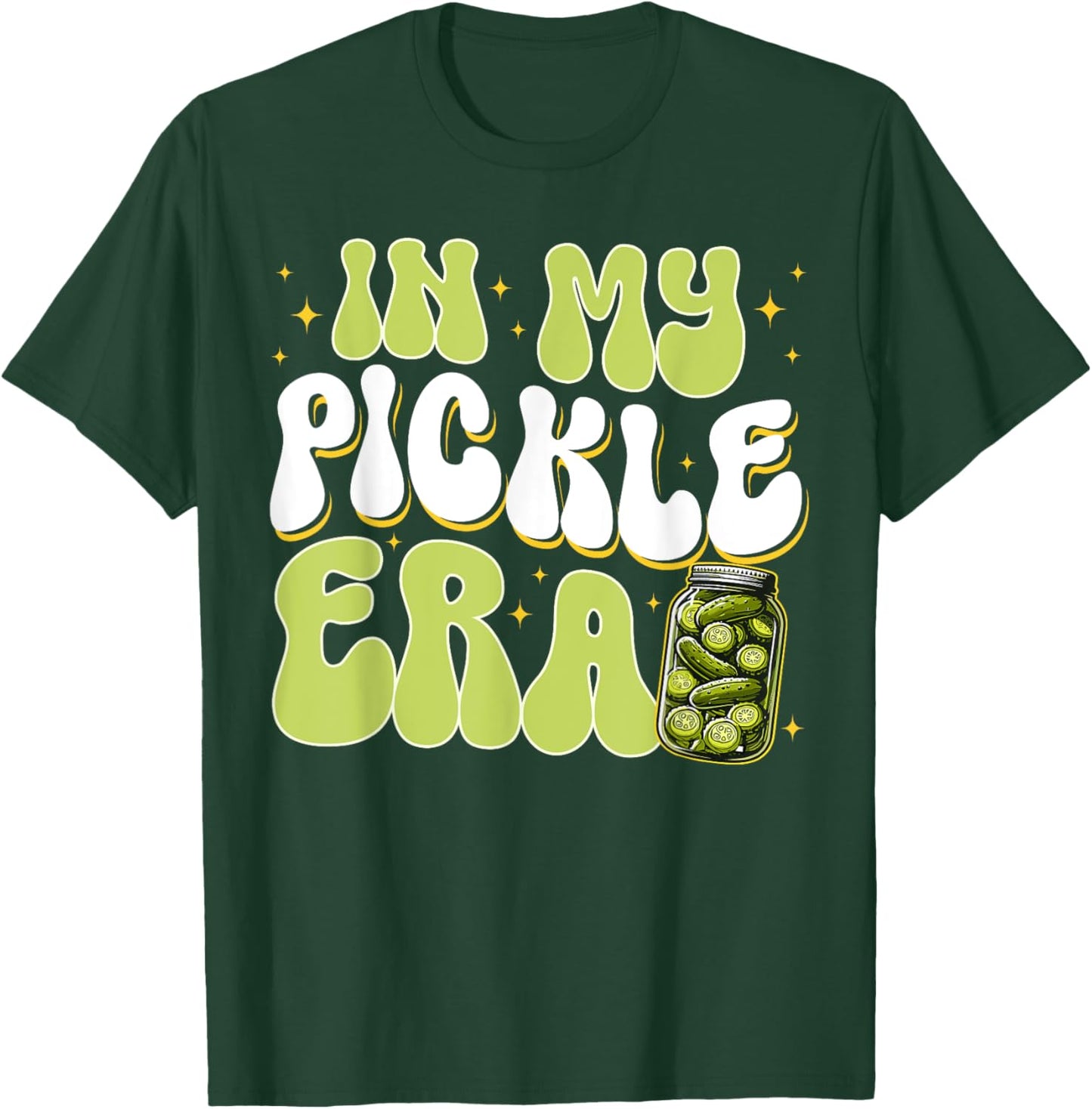 Retro Pickle Shirt In My Pickle Era Retro Women Girls Teens T-Shirt - T-Shirt | Forest