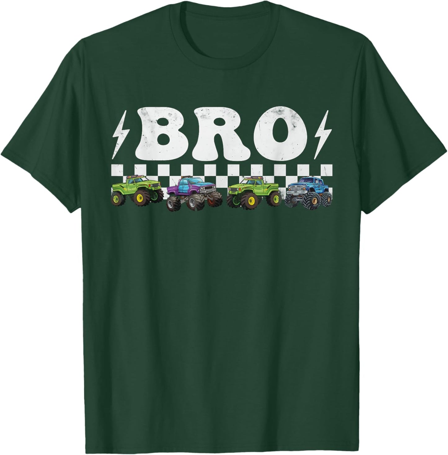 Monster Truck Brother Family Matching Monster Truck Birthday T-Shirt - T-Shirt | Forest