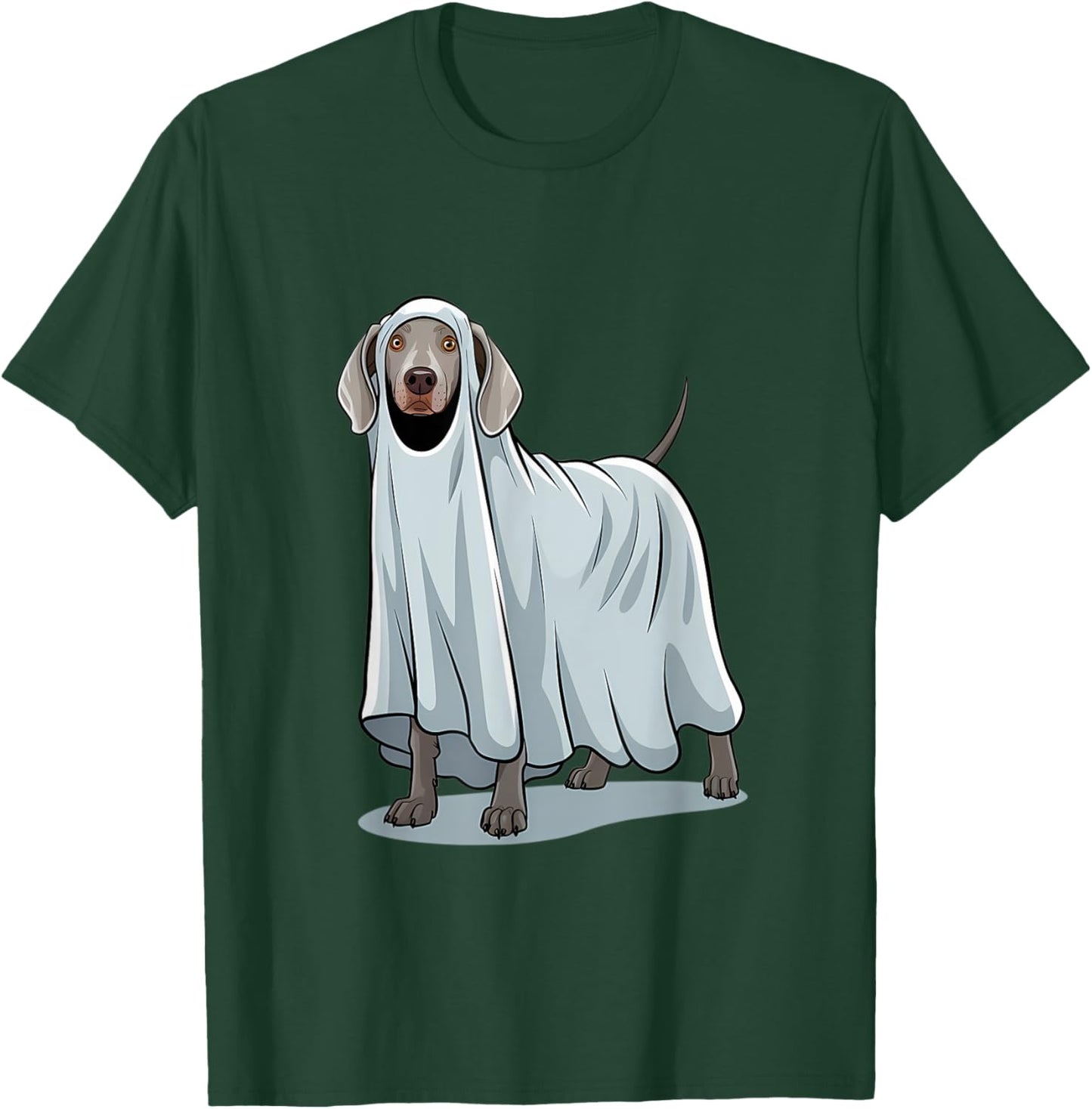 Weimaraner Dog Halloween Ghost Costume Design Men Women Kids T-Shirt - T-Shirt | Forest