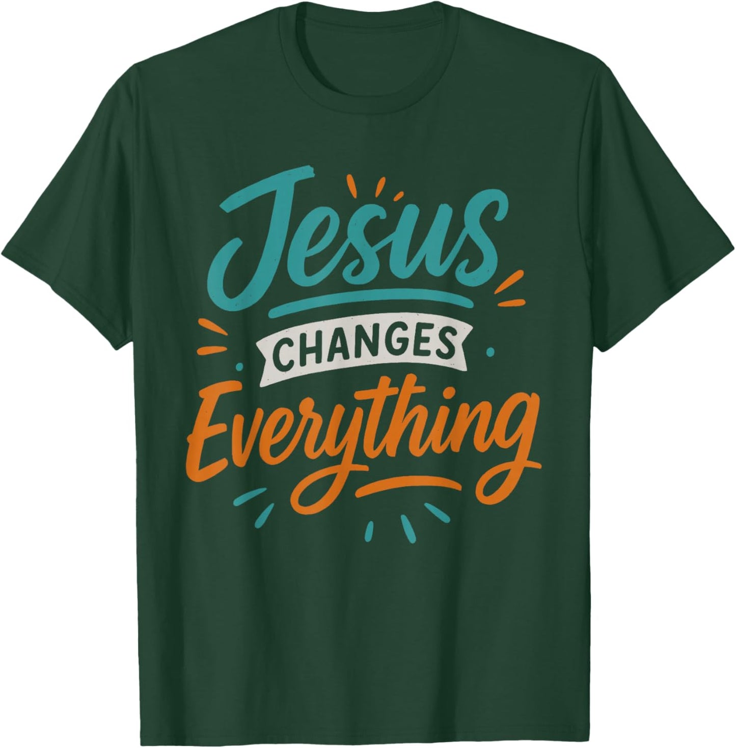 Jesus Changes Everything - Vintage Christian Faith T-Shirt - T-Shirt | Forest