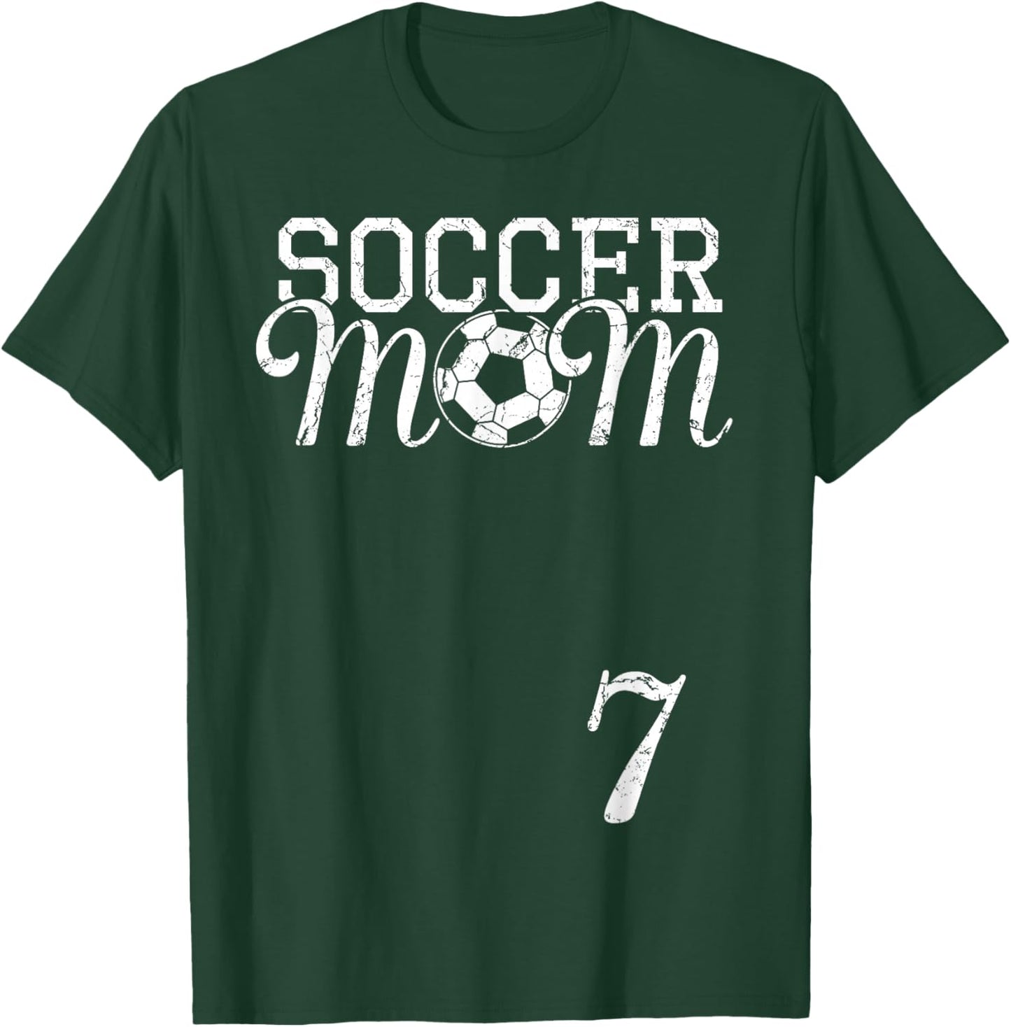 Soccer Mom Jersey Number 7 Favorite Player #7 Team T-Shirt - T-Shirt | Forest