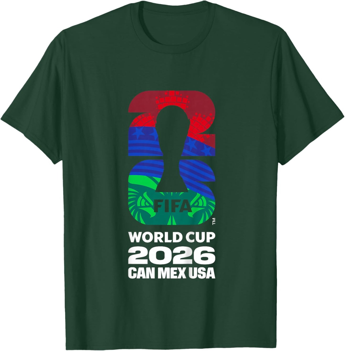 Kids FIFA World CUP26 FIFA Host Country Logo Flags T-Shirt - T-Shirt | Forest