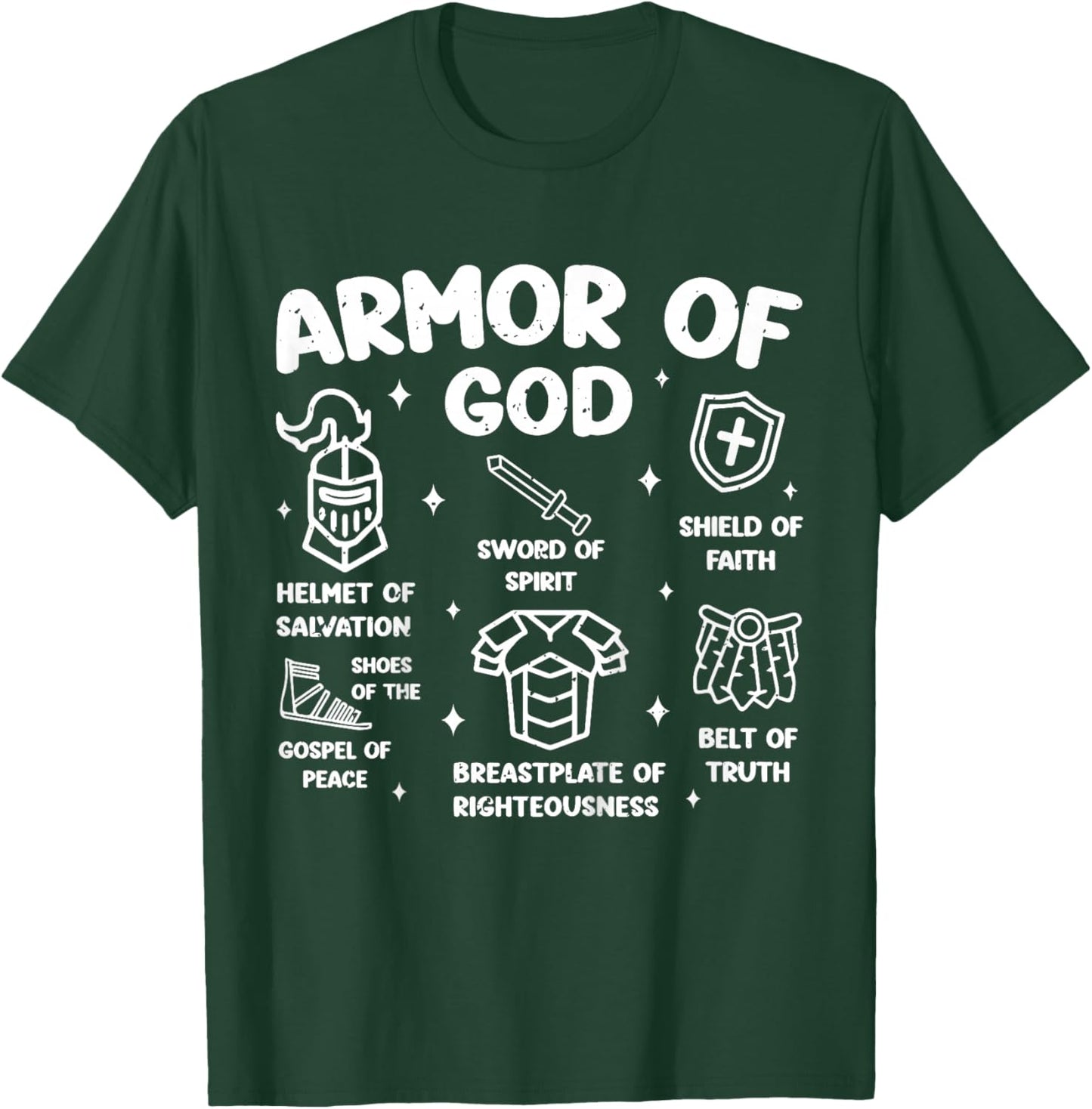 Kids Christian Lovers Armor of God Kids Jesus Faith Armor of God T-Shirt - T-Shirt | Forest