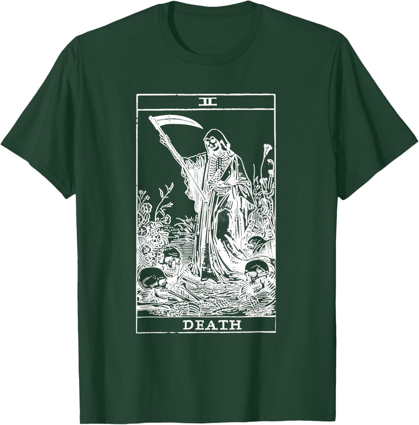 Tarot Card Death XIII Angel Skull Vintage Dead Reaper Grim T-Shirt - T-Shirt | Forest