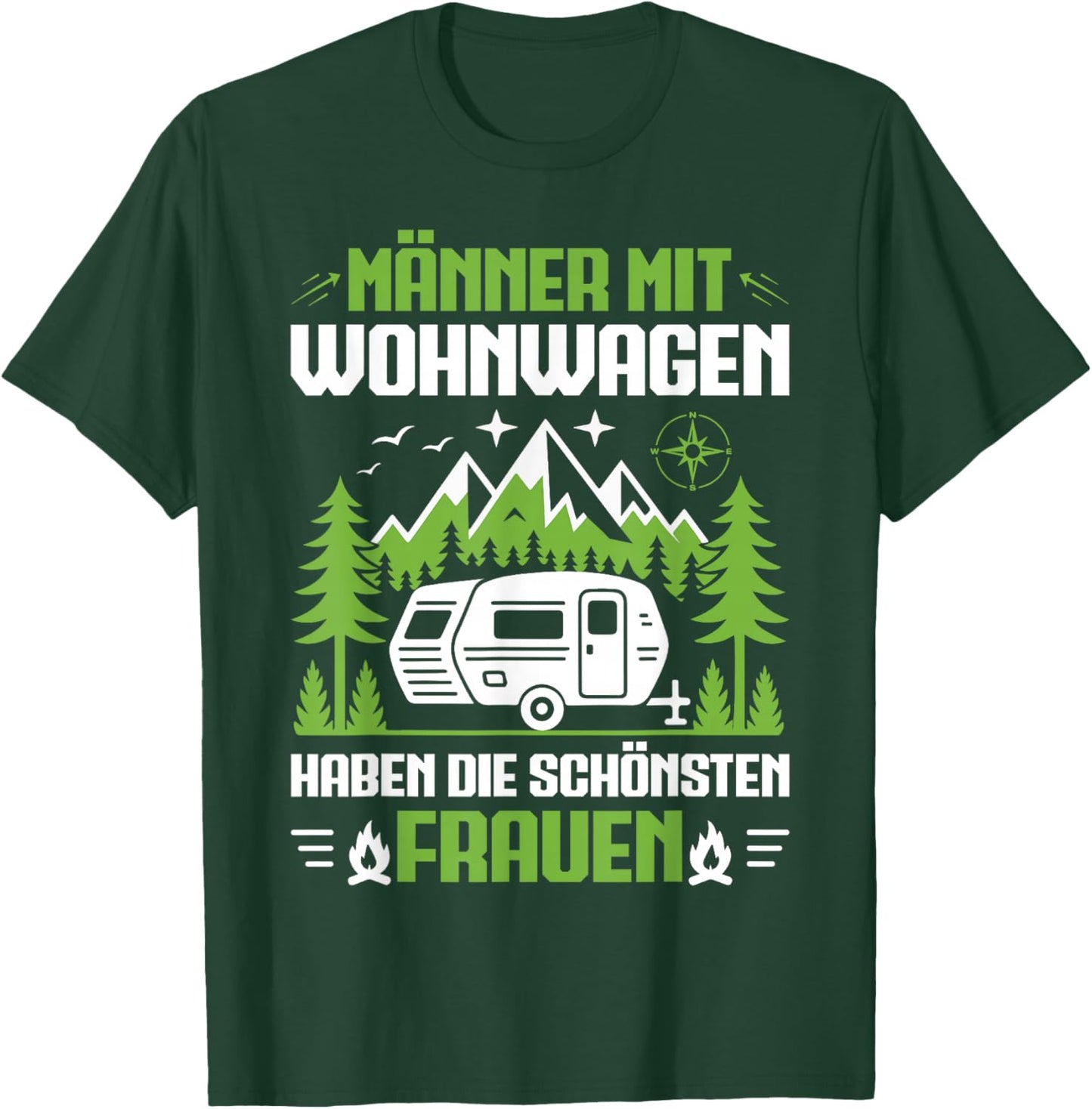 Männer Mit Wohnwagen Haben Die Schönsten Frauen Camping T-Shirt - T-Shirt | Forest