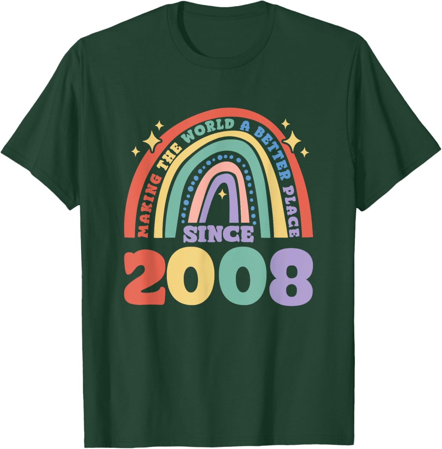 Making the world a better place since 2008, 2008 Birthday T-Shirt - T-Shirt | Forest