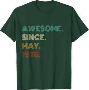 50 Years Old Awesome Since May 1976 50th Birthday T-Shirt - T-Shirt | Forest