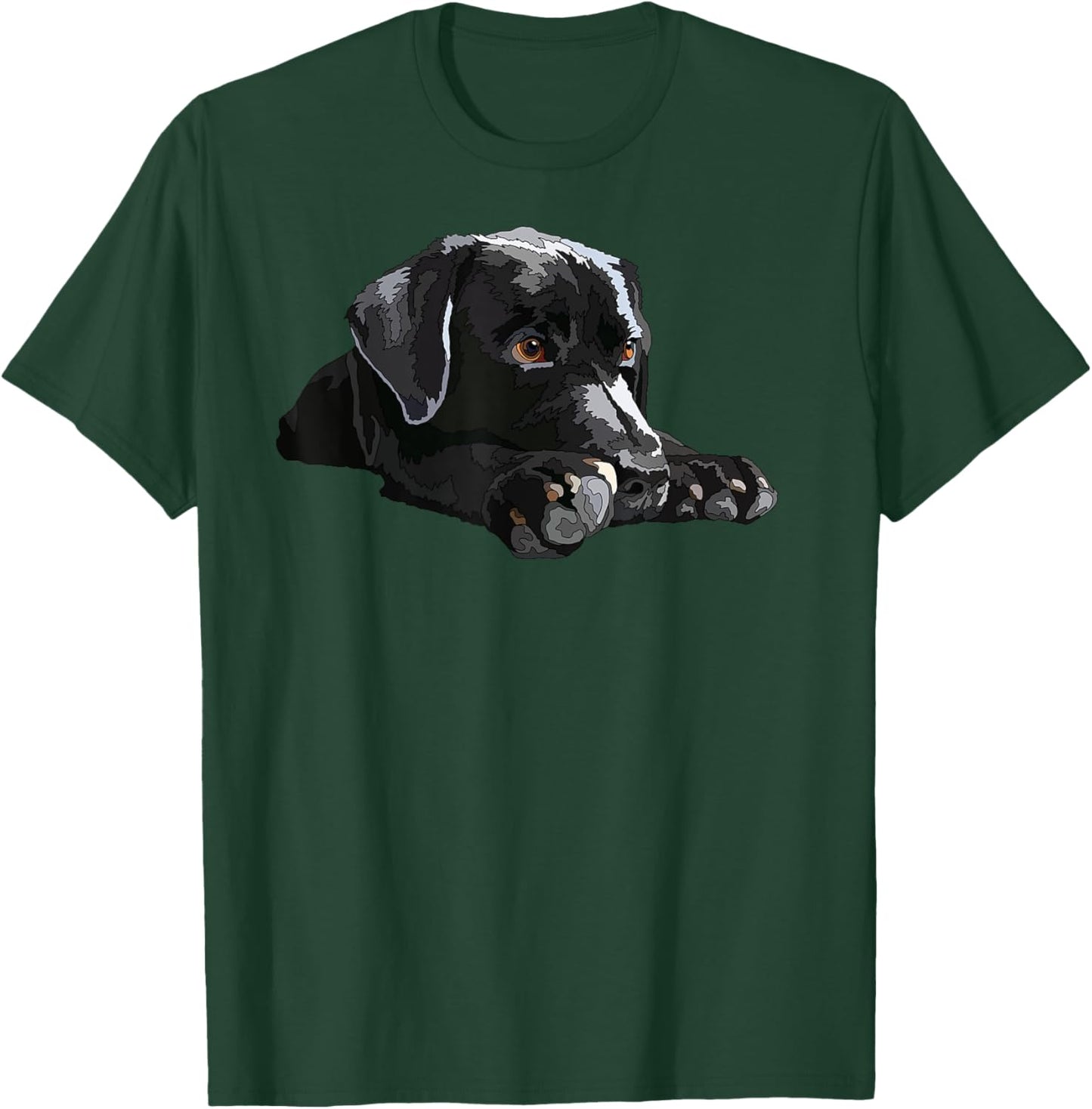 Black Labrador Retriever Black Lab Dog Mom Mother Dad Father T-Shirt - T-Shirt | Forest