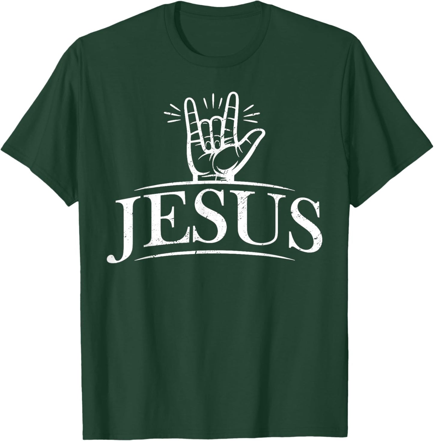 Jesus I Love You Sign Christian ASL Performer T-Shirt - T-Shirt | Forest