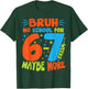 School Last Day Summer Vacation 6-7 Bruh 67 Meme Boys Girls T-Shirt - T-Shirt | Forest