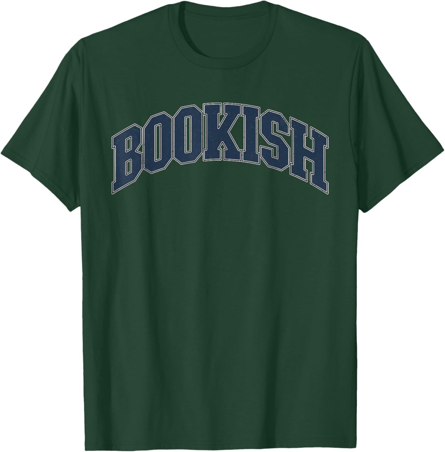 Bookish Vintage Varsity Style Funny Book Lover Art T-Shirt - T-Shirt | Forest