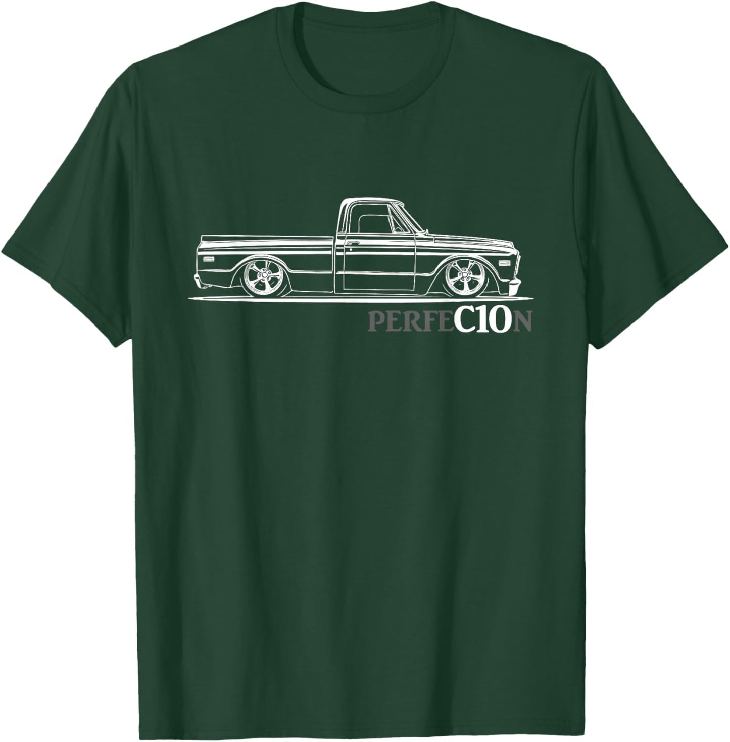 1967-1972 C10 Truck Silhouette C10 Truck American Perfection T-Shirt - T-Shirt | Forest