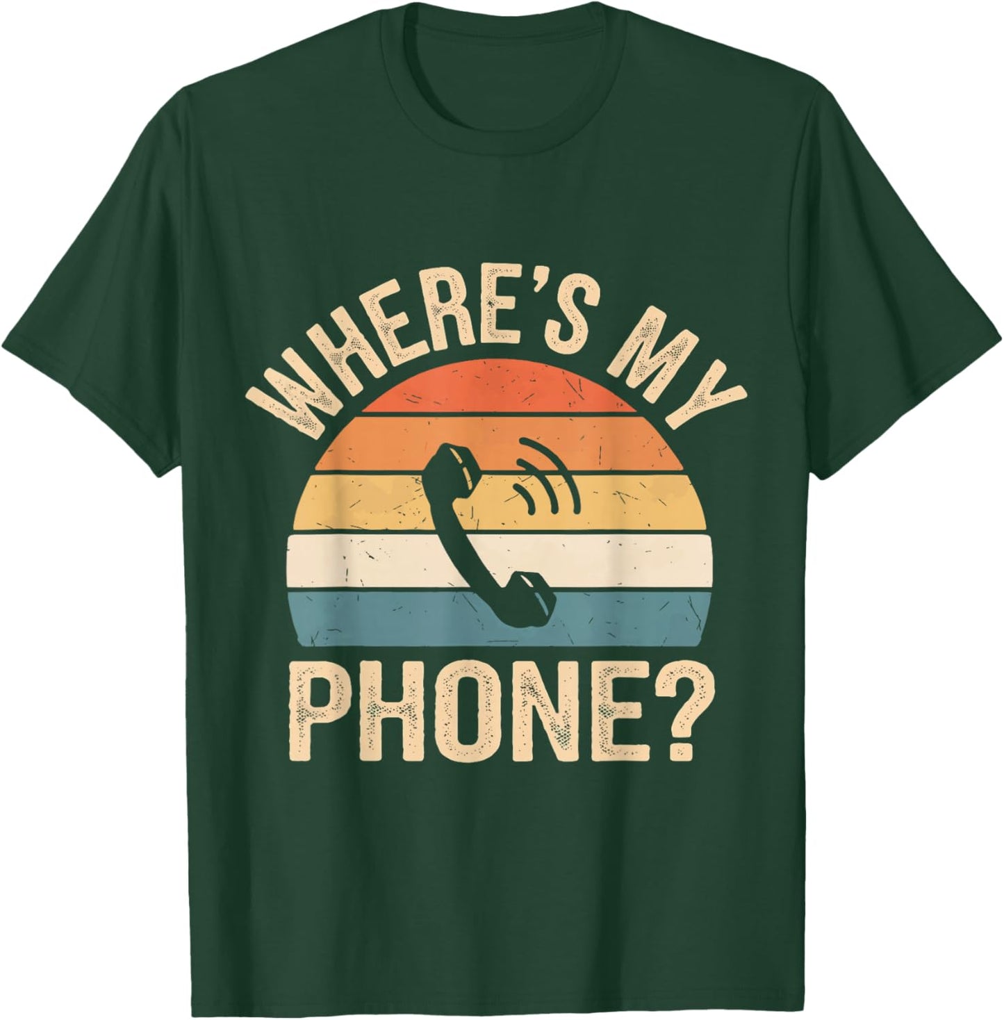 Vintage Where's My Phone Smartphone Pay Phone Funny Retro T-Shirt - T-Shirt | Forest