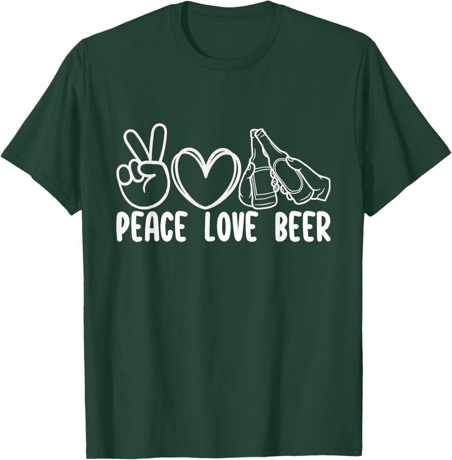 Peace Love Beer T-Shirt - T-Shirt | Forest