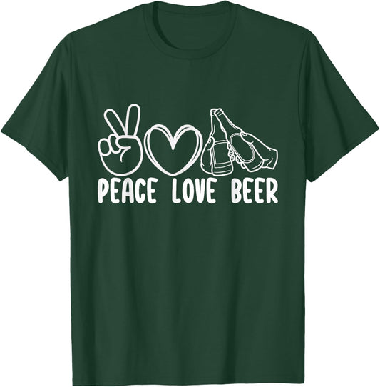 Peace Love Beer T-Shirt - T-Shirt | Forest