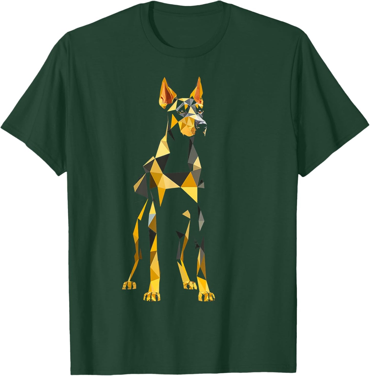 Doberman Motif Pet Artwork Dog Doberman T-Shirt - T-Shirt | Forest