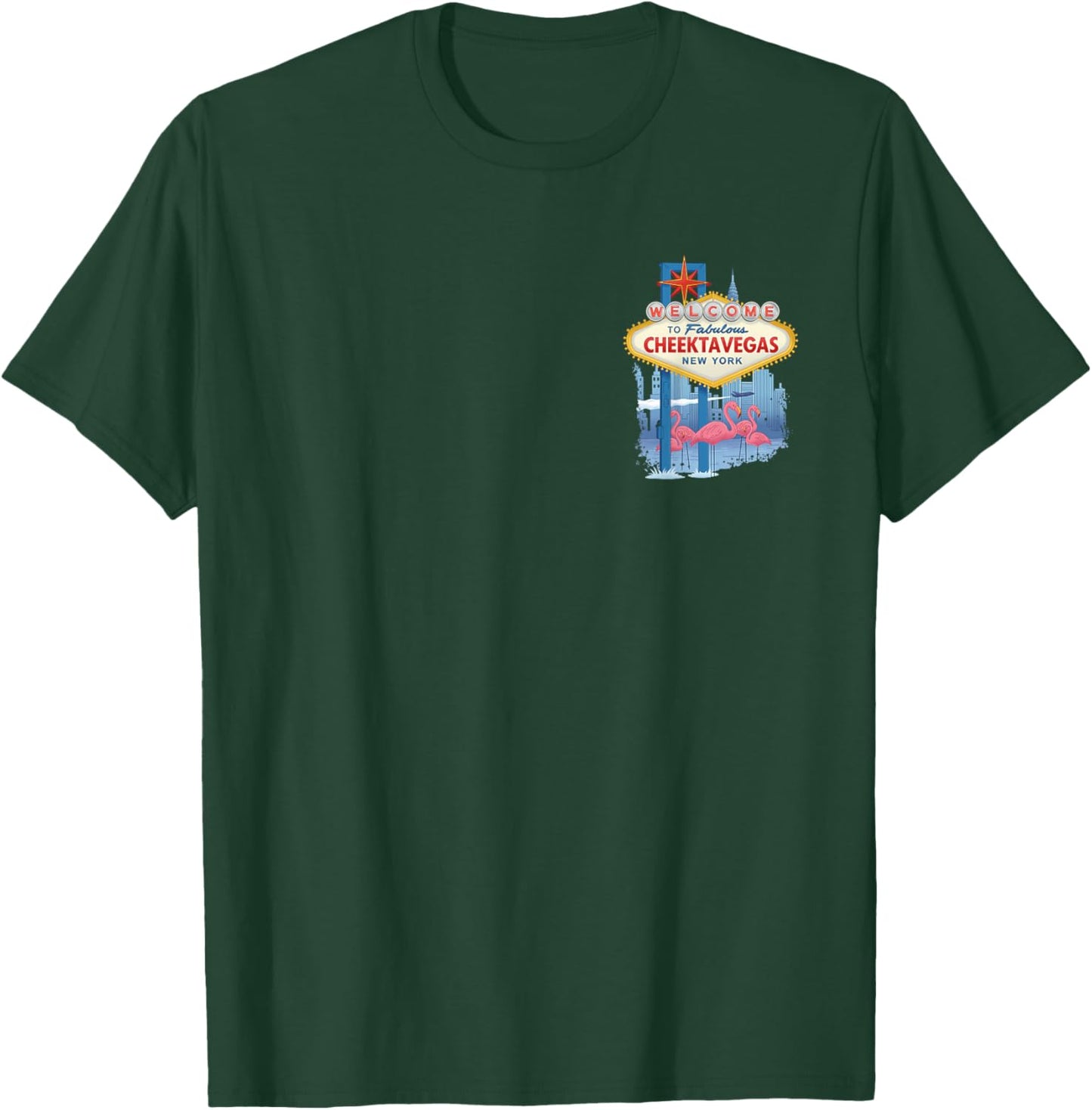 Welcome to Cheektavegas Snow Edition T-Shirt - T-Shirt | Forest