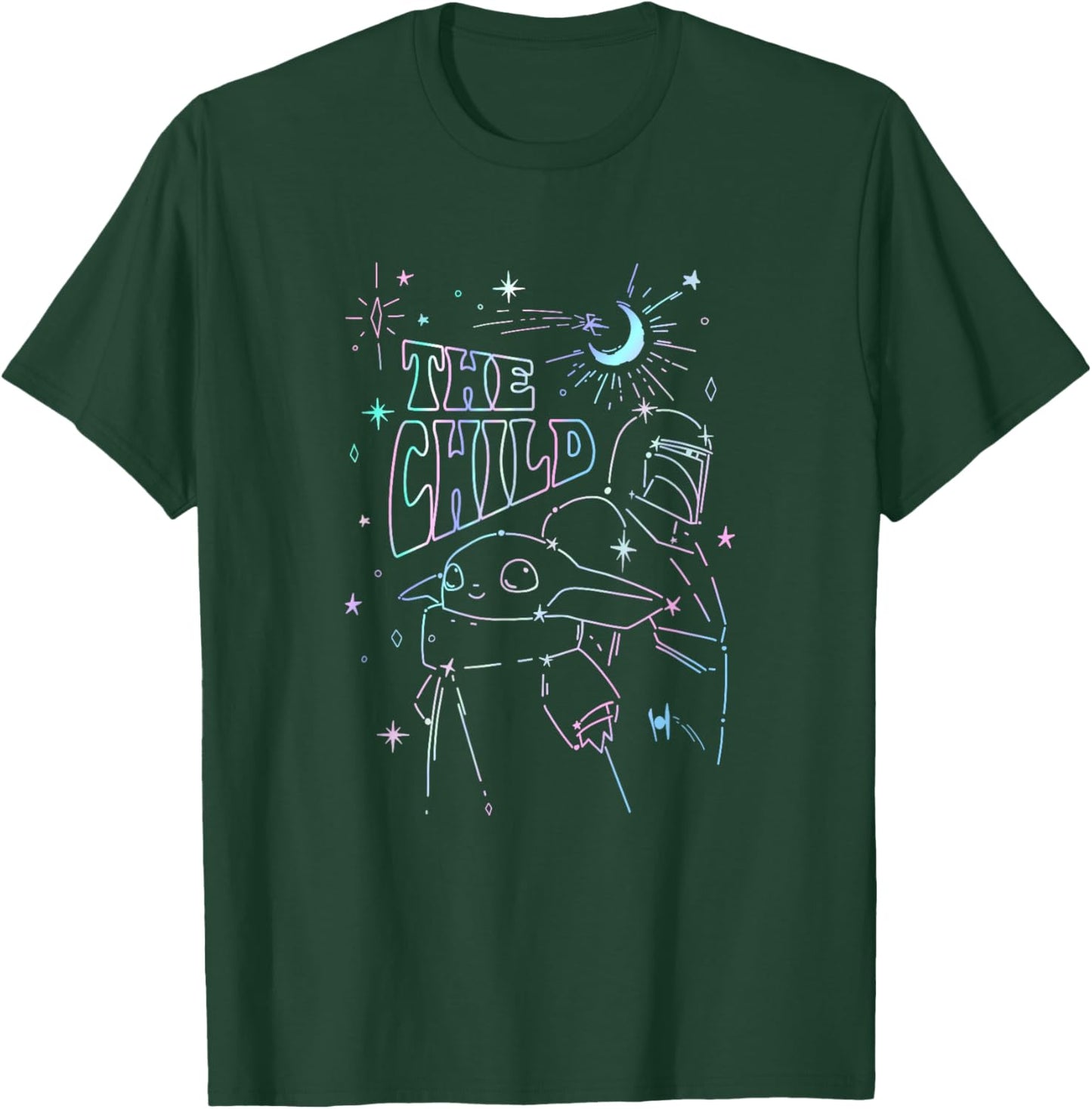 Star Wars The Mandalorian Star Constellation T-Shirt - T-Shirt | Forest