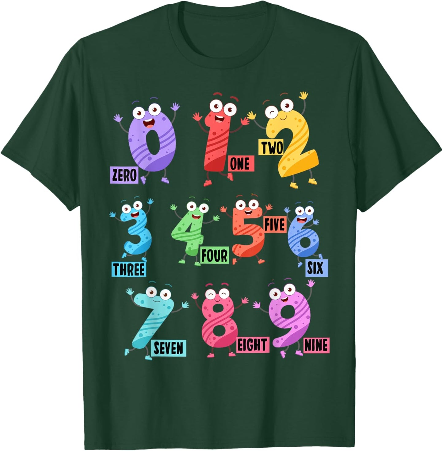 Maths Day Costume With Numbers On Idea Kids Maths Number T-Shirt - T-Shirt | Forest