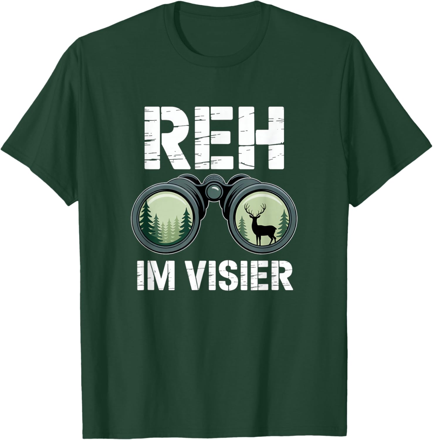 REH Im Visier Hirsch Jäger Jagd Jagen T-Shirt - T-Shirt | Forest