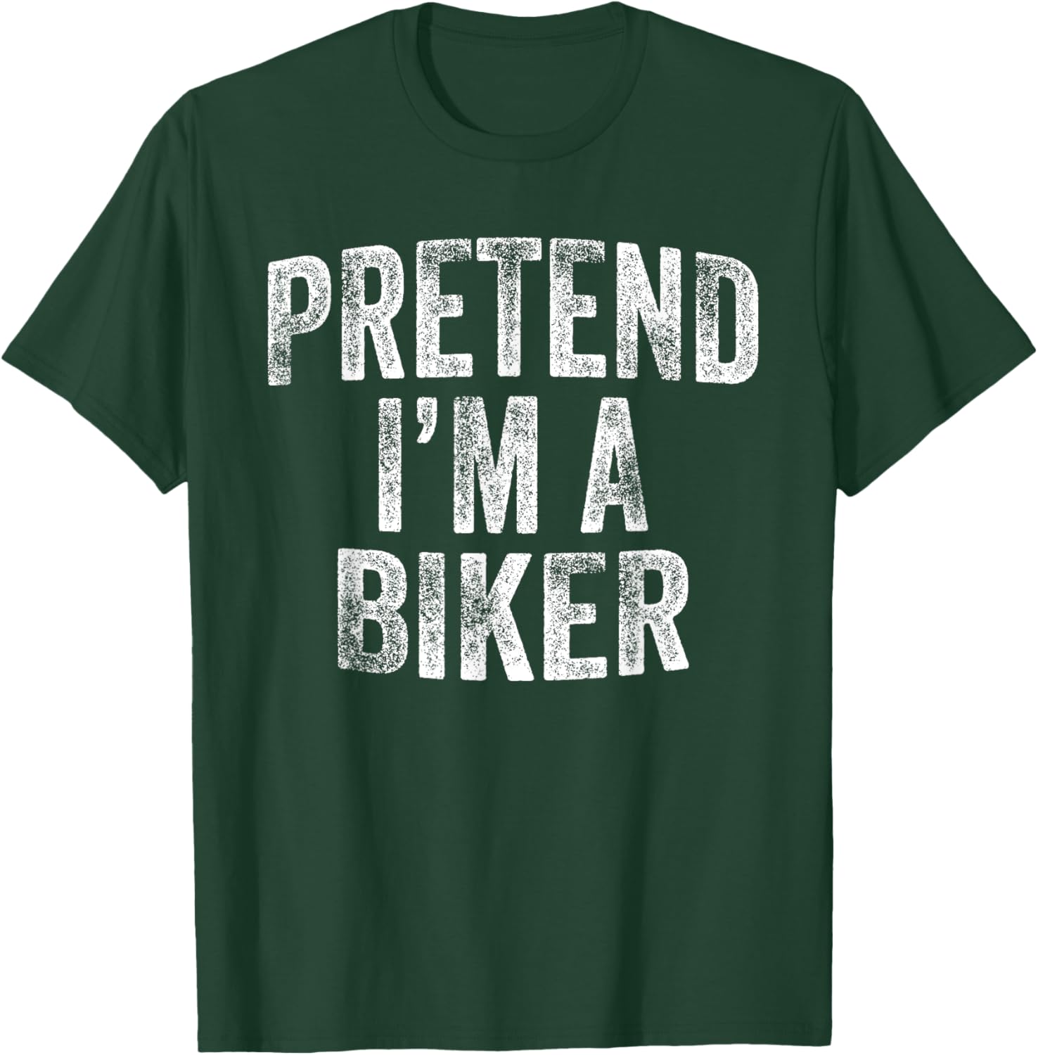 Pretend I'm A Biker Costume Family Lazy Halloween Party T-Shirt - T-Shirt | Forest