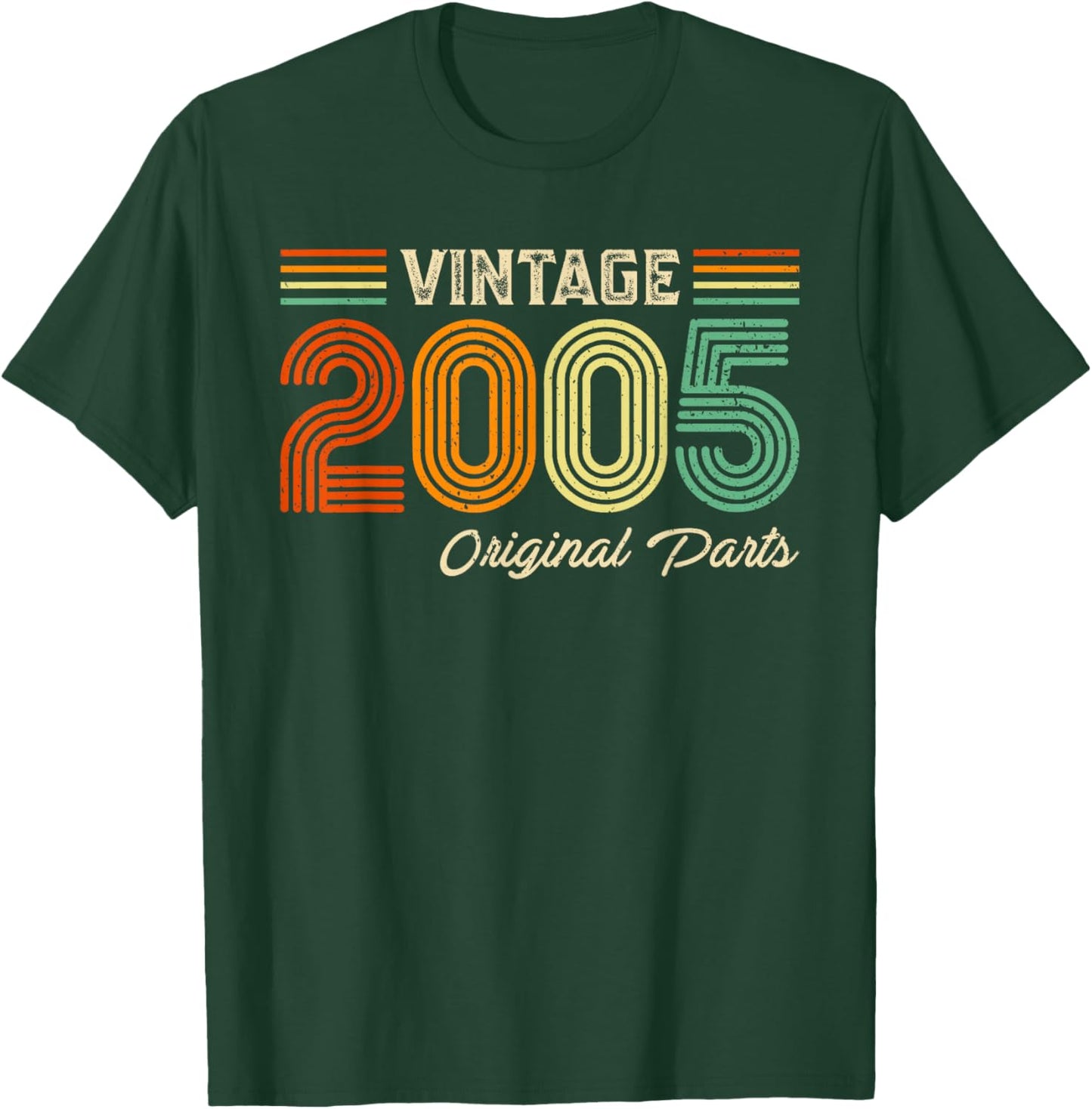 Vintage 2005 Original Parts Birthday 2005 Men Women Vintage T-Shirt - T-Shirt | Forest