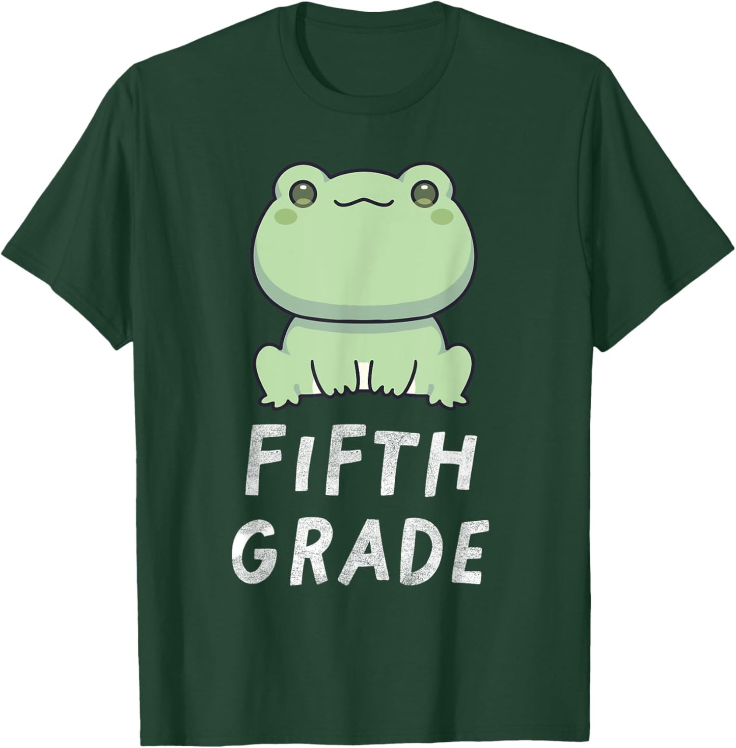 5th Grade Frog Back To School Student Teacher Women Girls Kids T-Shirt - T-Shirt | Forest