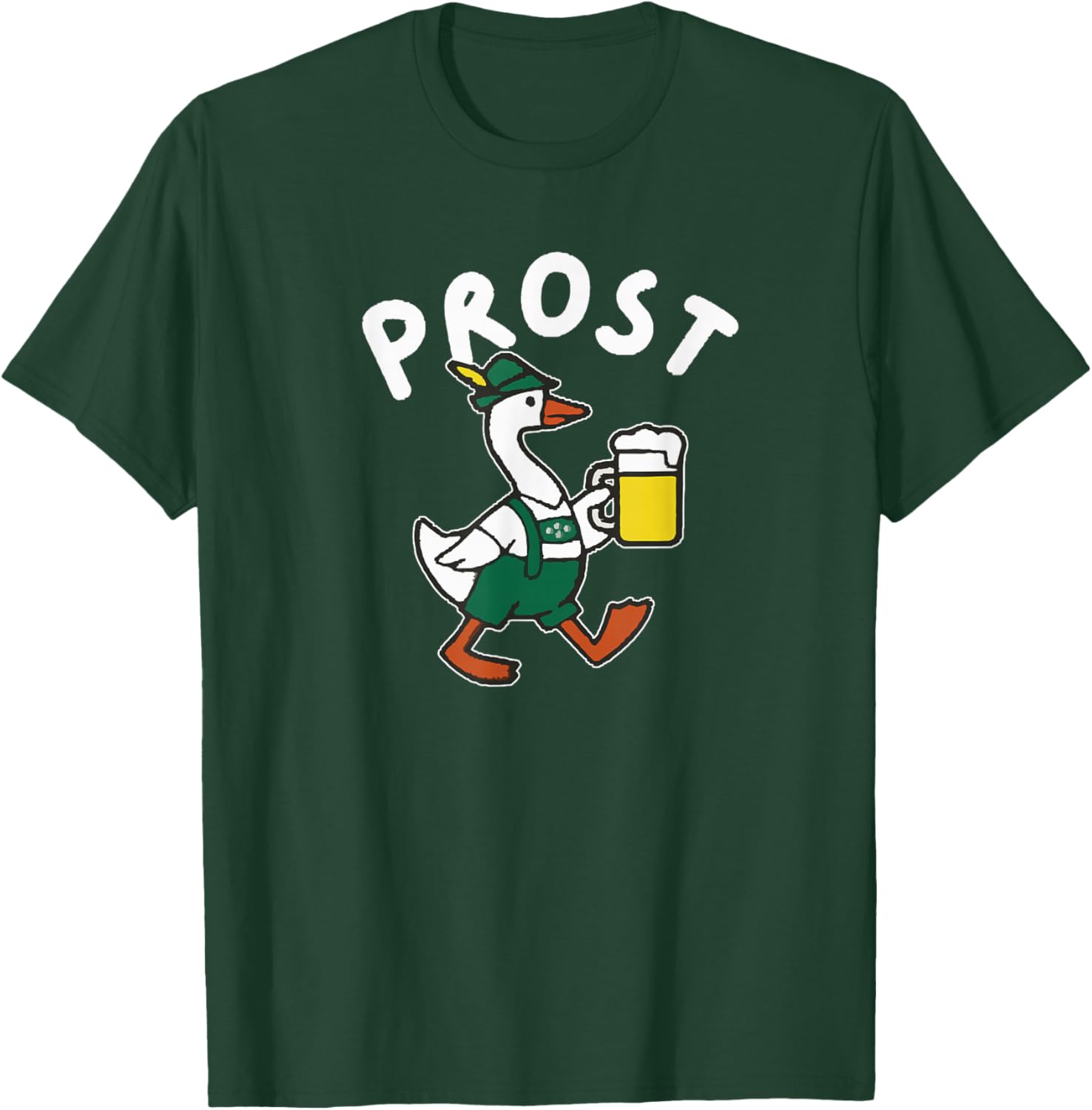 Funny October Prost Beer Festival Goose Oktoberfest Drinking T-Shirt - T-Shirt | Forest