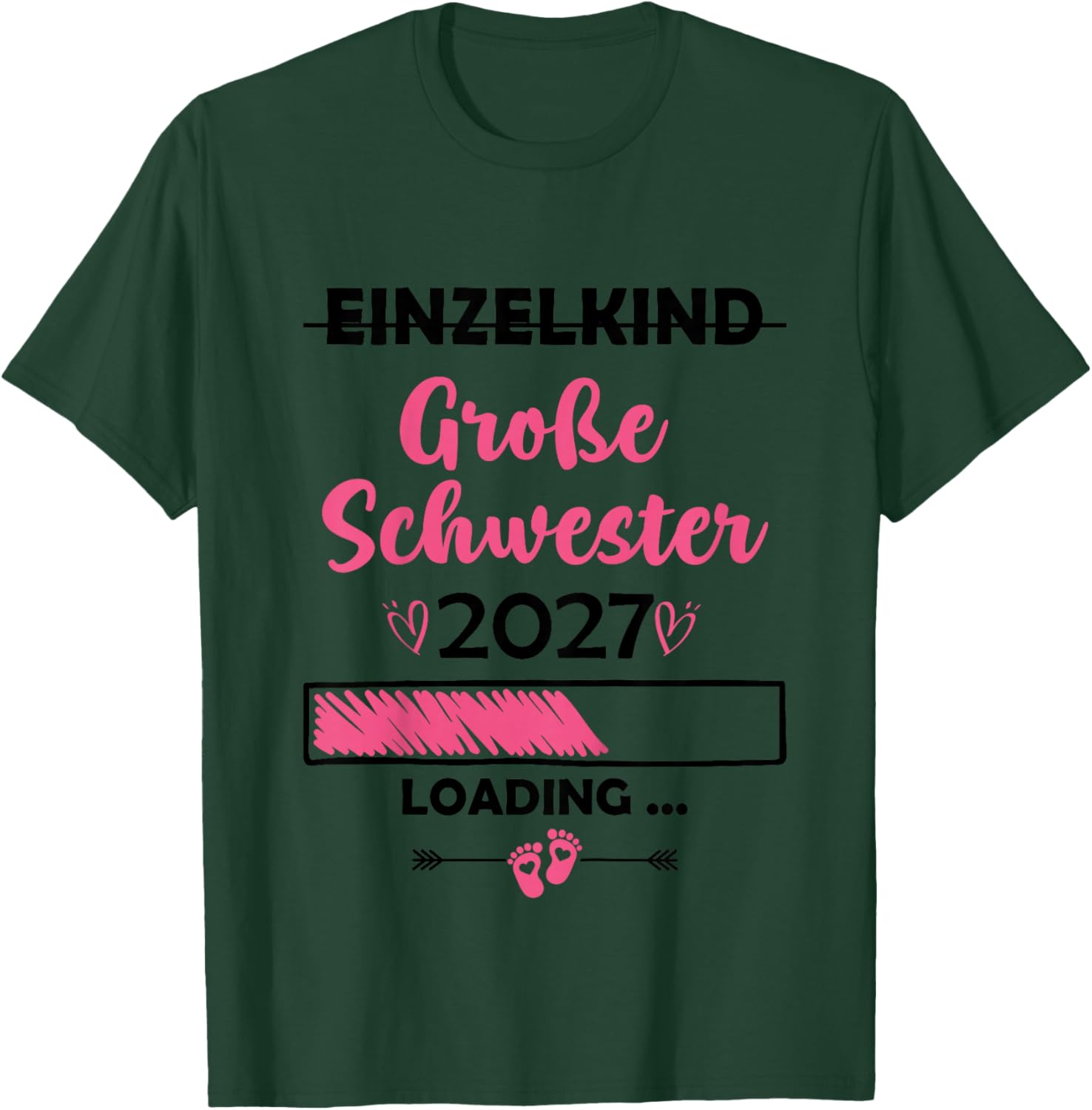 Kinder Ich Werde Große Schwester 2027 Einzelkind Große Schwester T-Shirt - T-Shirt | Forest