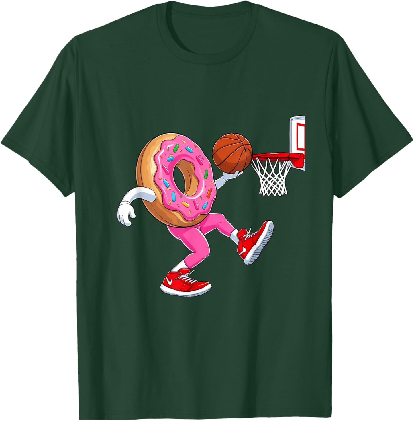 Donut Dunking Basketball Funny Food Sports design T-Shirt - T-Shirt | Forest