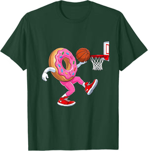 Donut Dunking Basketball Funny Food Sports design T-Shirt - T-Shirt | Forest