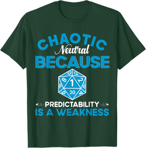 Funny Chaotic Neutral Alignment D20 Tabletop Gaming T-Shirt - T-Shirt | Forest
