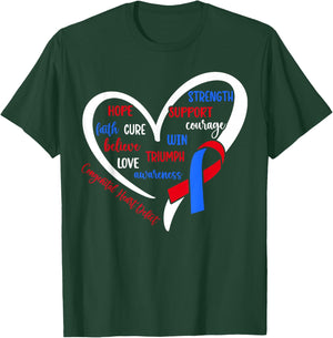 Congenital Heart Defect CHD Warrior CHD Awareness T-Shirt - T-Shirt | Forest