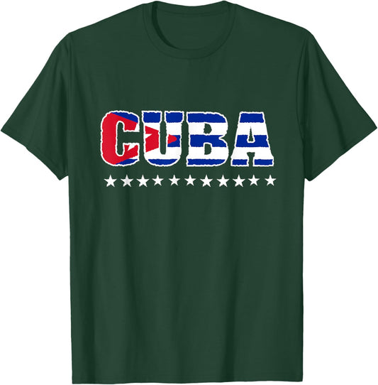 Patria Y Vida Cuba SOS Cuban Flag Free Cuba Libre T-Shirt - T-Shirt | Forest