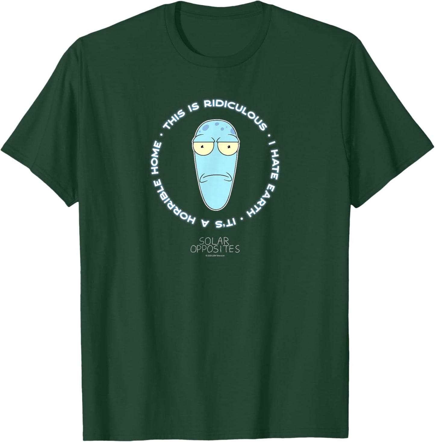 Solar Opposites Korvo I Hate Earth Funny Cartoon T-Shirt - T-Shirt | Forest