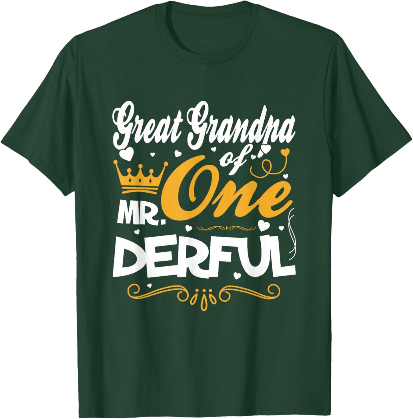Great Grandpa of Mr Onederful 1st Birthday One-Derful T-Shirt - T-Shirt | Forest