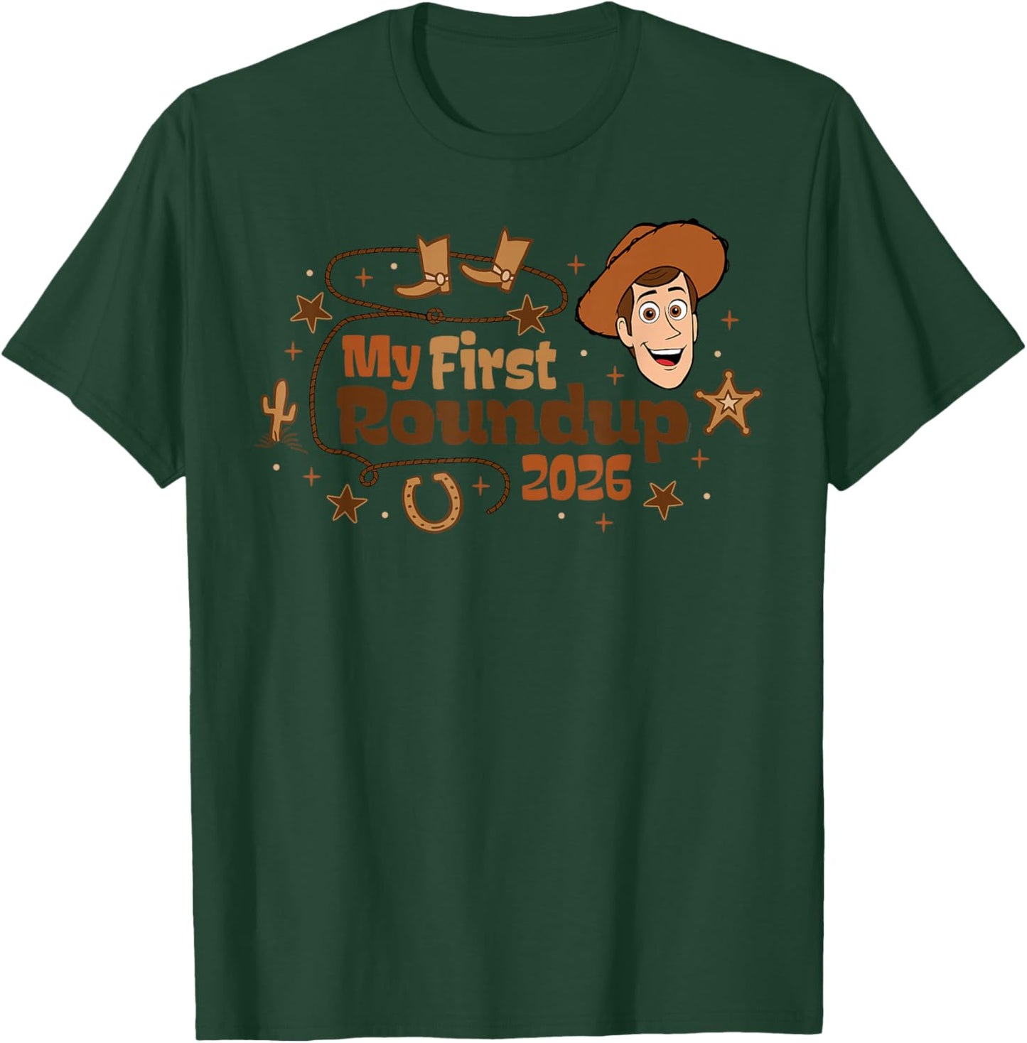 Disney and Pixar's Toy Story Woody My First Roundup 2026 T-Shirt - T-Shirt | Forest